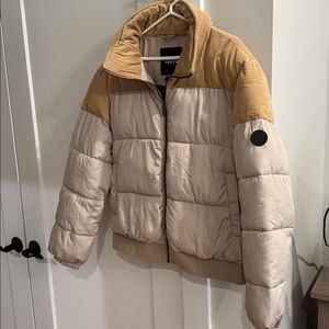 NATIVE YOUTH Beige and Tan Puffer Jacket